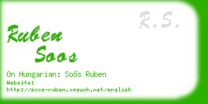 ruben soos business card