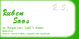 ruben soos business card